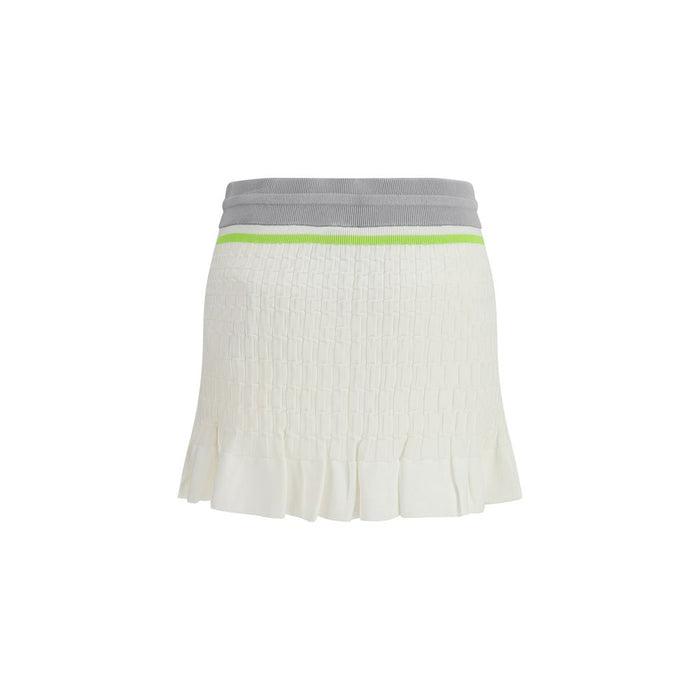 Casablanca 100% Cotton mini skirt in white — view 2