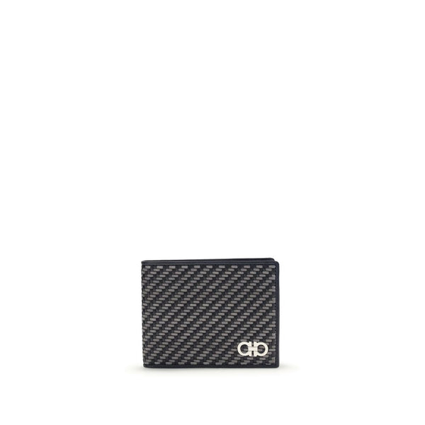 Ferragamo 100% Calf Suede wallet in gray