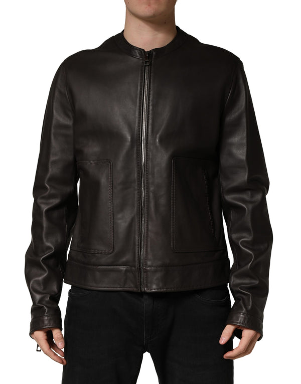 Dolce & Gabbana 100% Leather; Lining: 64% Viscose jacket in black