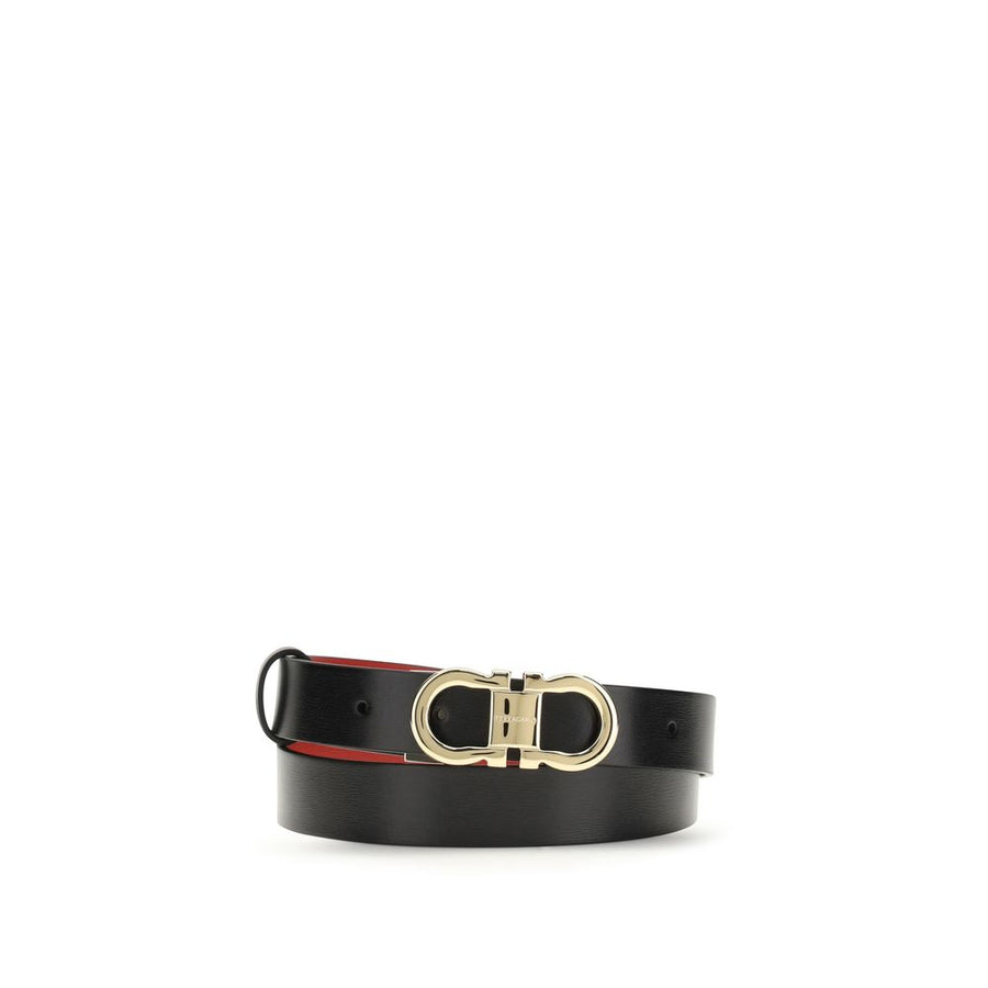Ferragamo 100% Calf Leather Bos Taurus belt in black