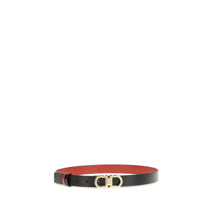 Ferragamo 100% Calf Leather Bos Taurus belt in black — view 2