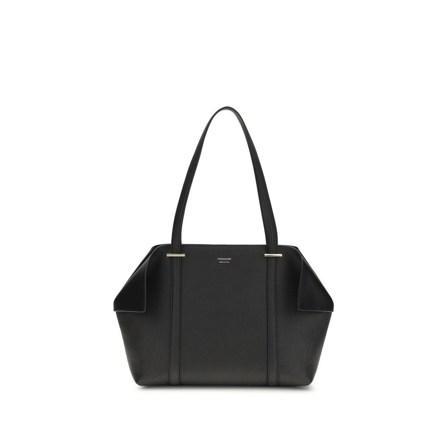 Ferragamo 100% Calf Leather Bos Taurus shoulder bag in black