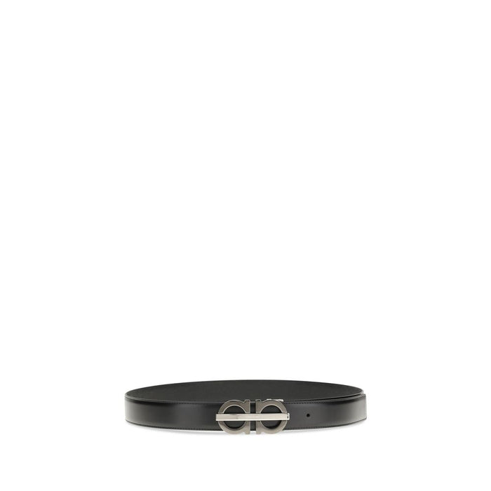 Ferragamo 100% Calf Leather Bos Taurus belt in black — view 2