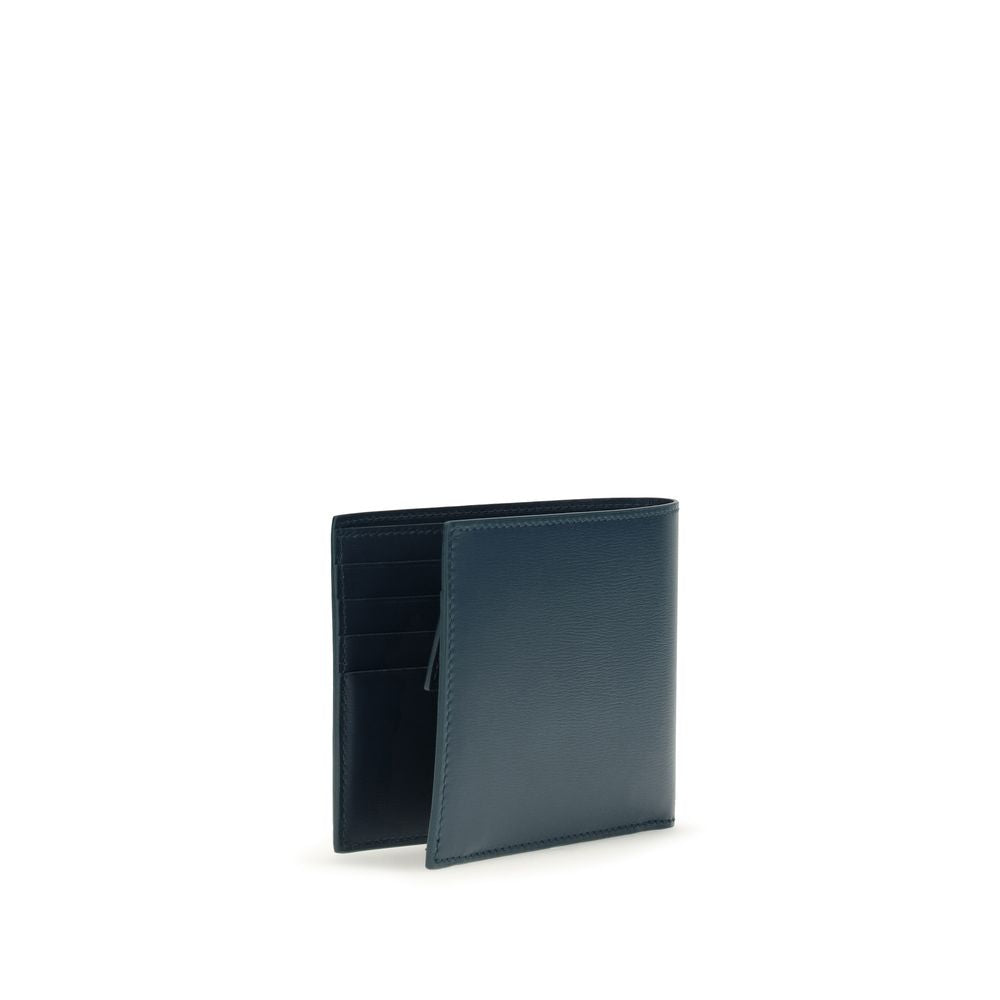 Ferragamo 100% Calf Leather Bos Taurus wallet in blue — view 2