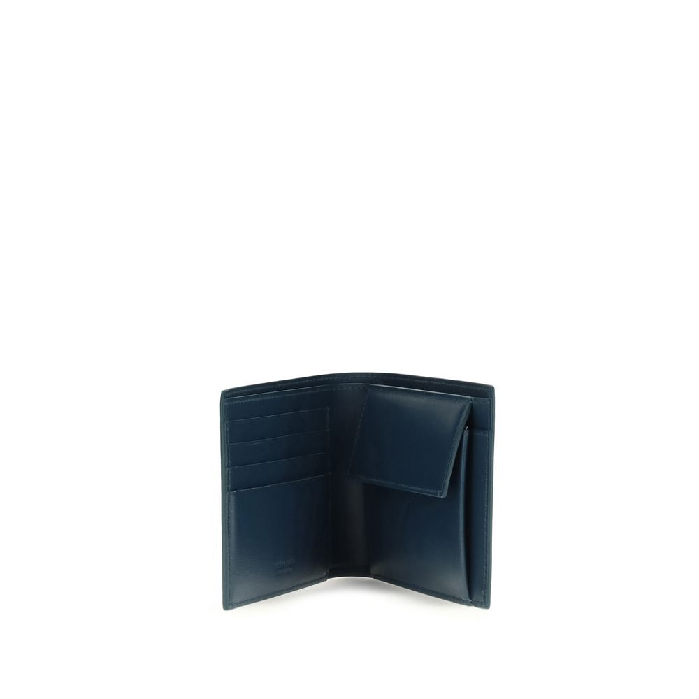 Ferragamo 100% Calf Leather Bos Taurus wallet in blue — view 3