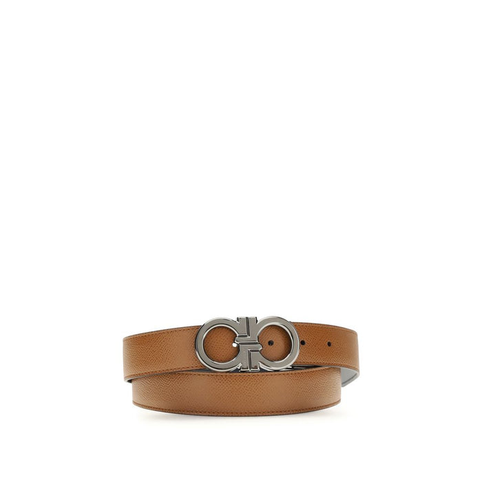Ferragamo 100% Calf Leather Bos Taurus belt in brown
