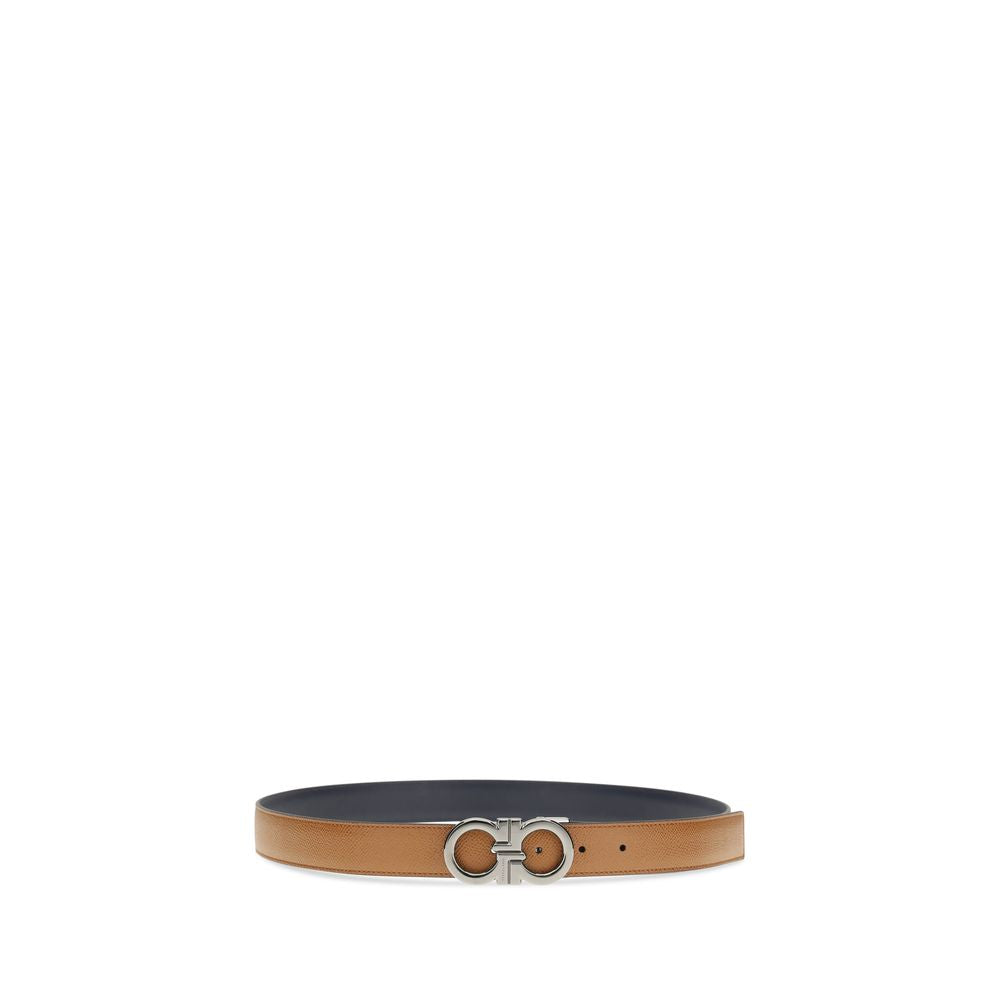 Ferragamo 100% Calf Leather Bos Taurus belt in brown — view 2