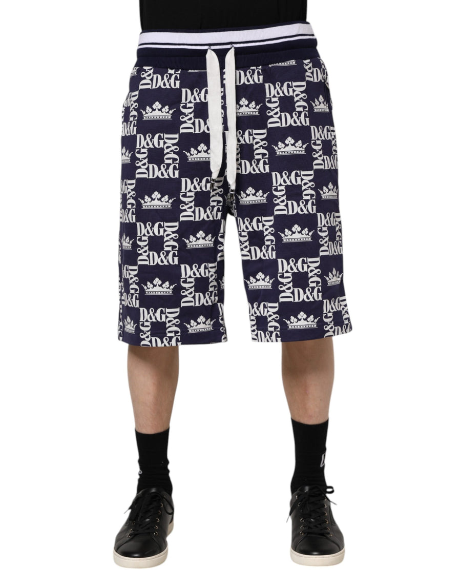 Dolce & Gabbana 100% Cotton bermuda shorts in navy