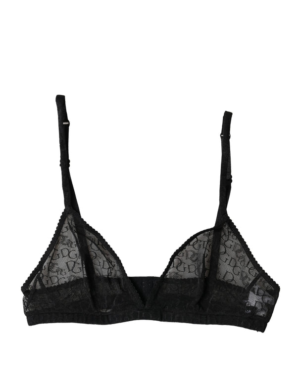 Dolce & Gabbana 10% Elastane soft cup bra in black