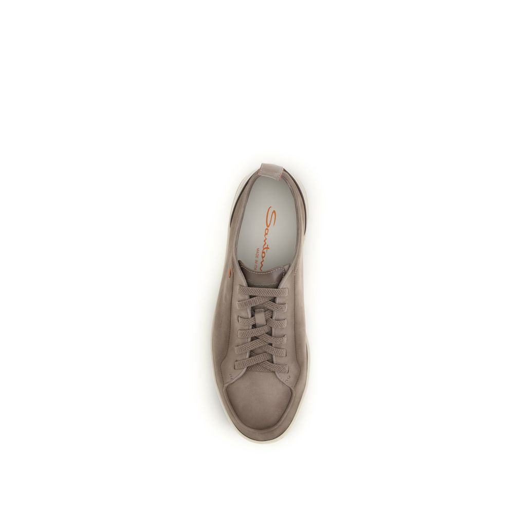 Santoni Upper: 100% Calf Leather Bos Taurus; Sole: 100% Rubber sneaker in beige — view 4