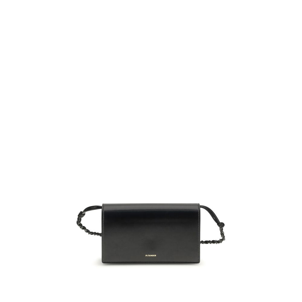 Jil Sander 100% Calf Leather Bos Taurus wallet in black