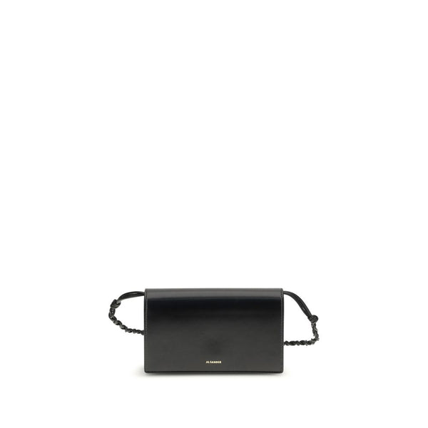 Jil Sander 100% Calf Leather Bos Taurus wallet in black