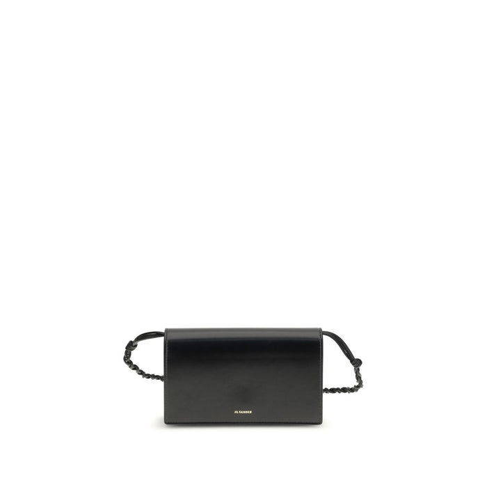 Jil Sander 100% Calf Leather Bos Taurus wallet in black