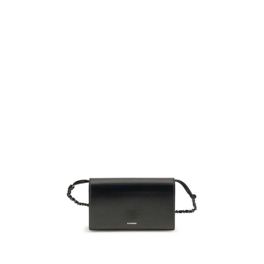 Jil Sander 100% Calf Leather Bos Taurus wallet in black