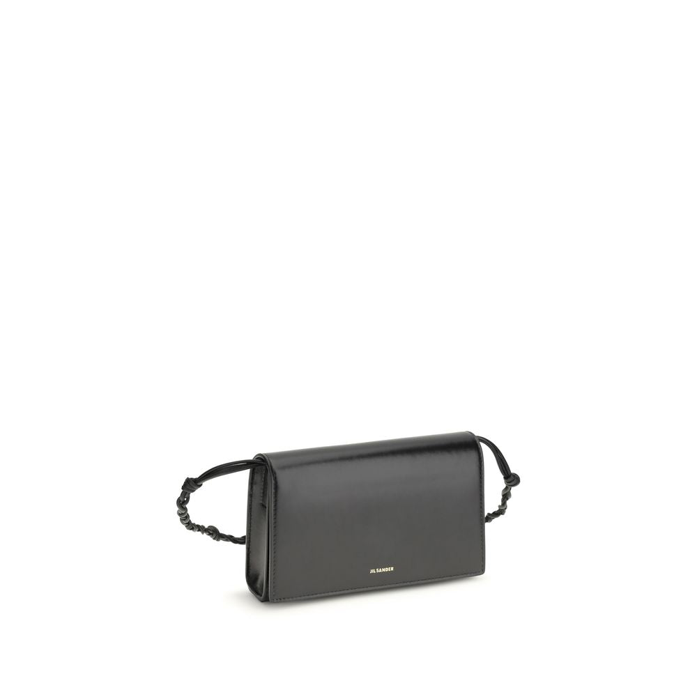 Jil Sander 100% Calf Leather Bos Taurus wallet in black — view 2
