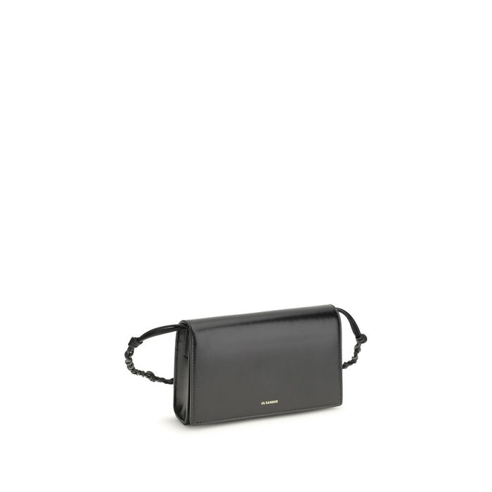 Jil Sander 100% Calf Leather Bos Taurus wallet in black — view 2
