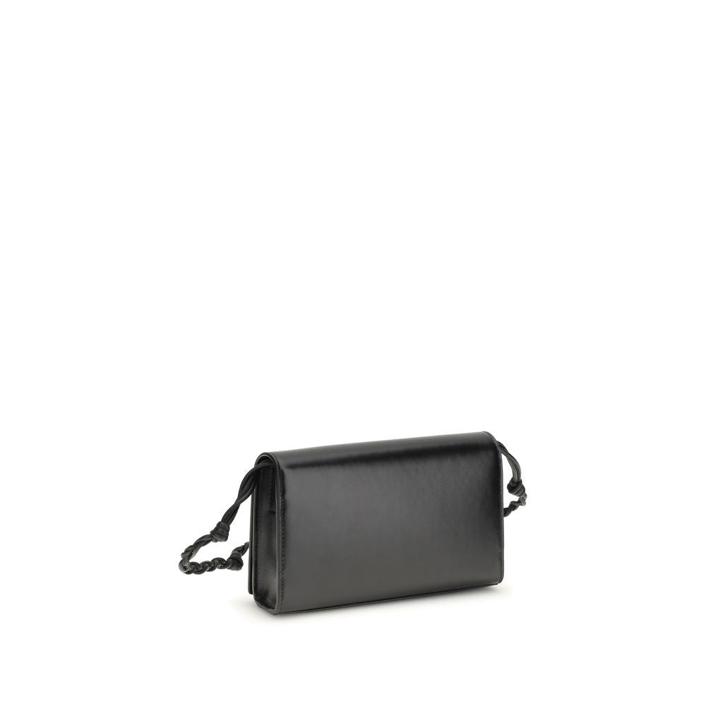 Jil Sander 100% Calf Leather Bos Taurus wallet in black — view 3