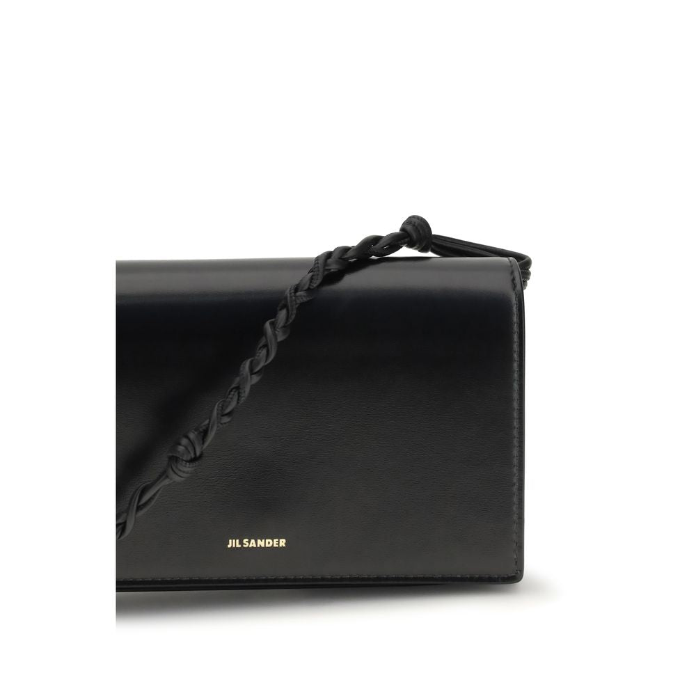 Jil Sander 100% Calf Leather Bos Taurus wallet in black — view 4