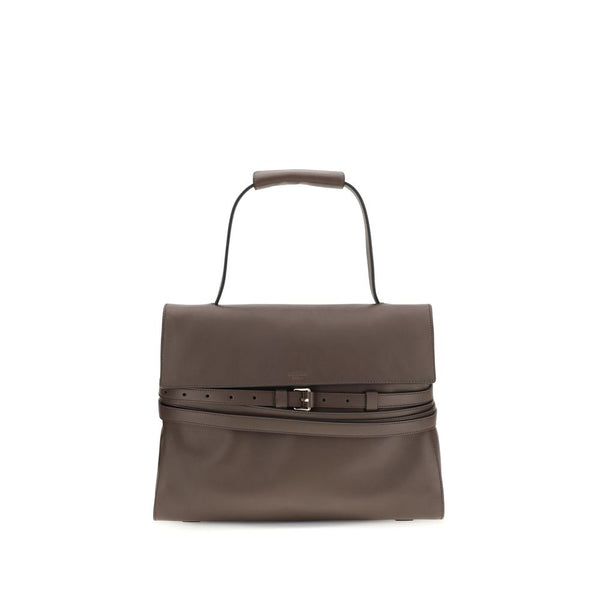 Moschino 100% Calf Leather Bos Taurus top handle bag in brown