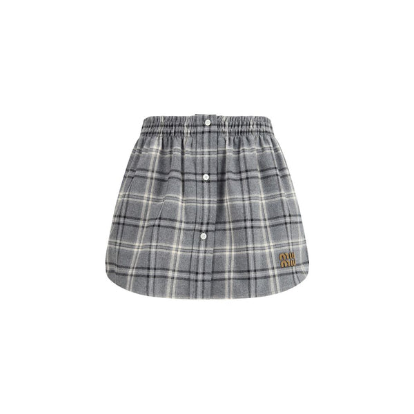 Miu Miu 100% Cotton skirt in gray