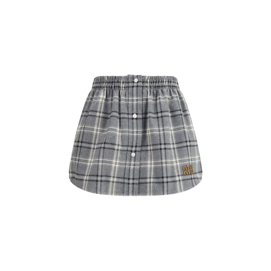 Miu Miu 100% Cotton skirt in gray
