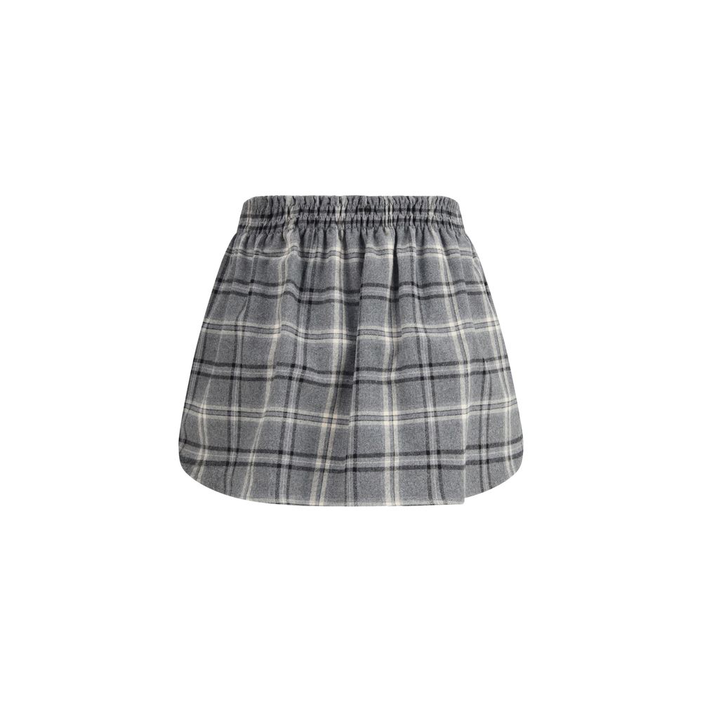 Miu Miu 100% Cotton skirt in gray — view 2