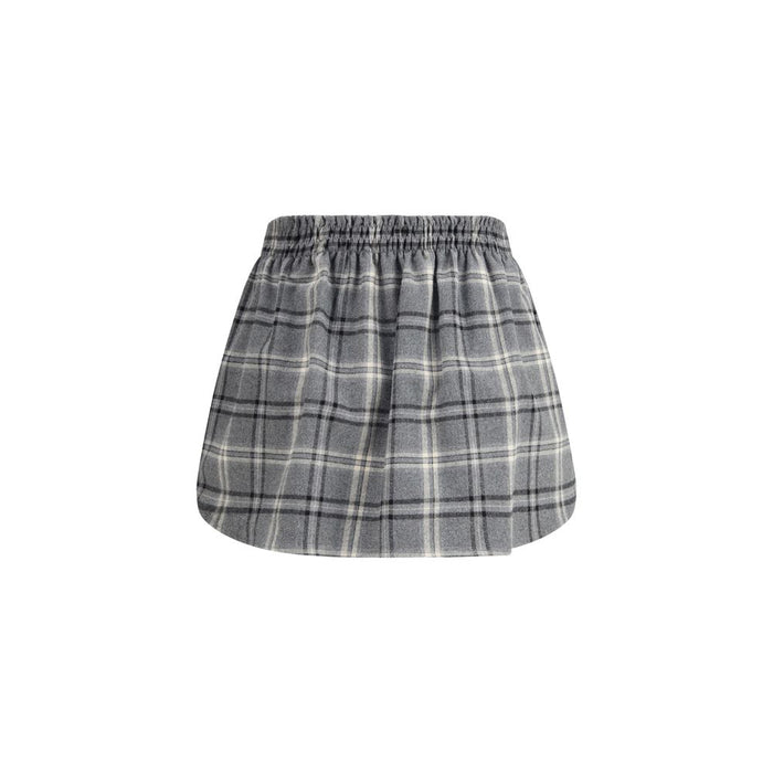 Miu Miu 100% Cotton skirt in gray — view 2