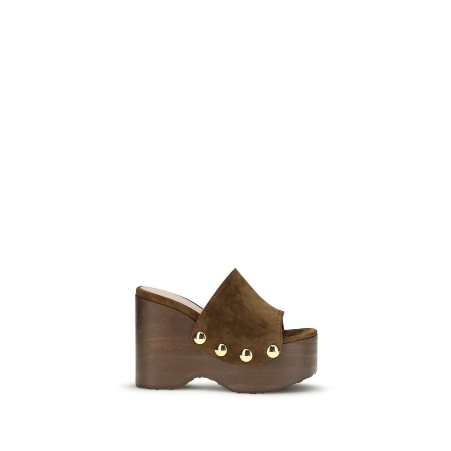 Gianvito Rossi 100% Calf Leather Bos Taurus platform clog in brown