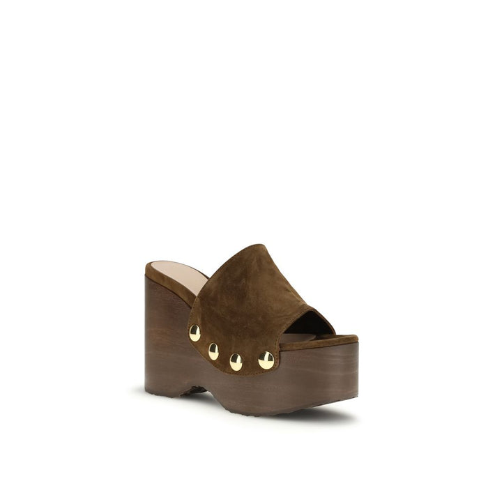 Gianvito Rossi 100% Calf Leather Bos Taurus platform clog in brown — view 2