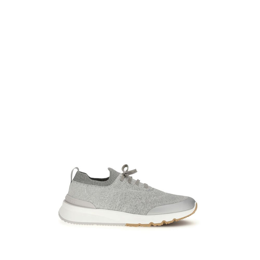 Brunello Cucinelli UPPER 100% Cotton sneaker in gray