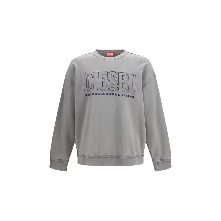 Gray Cotton Sweatshirt Clothing