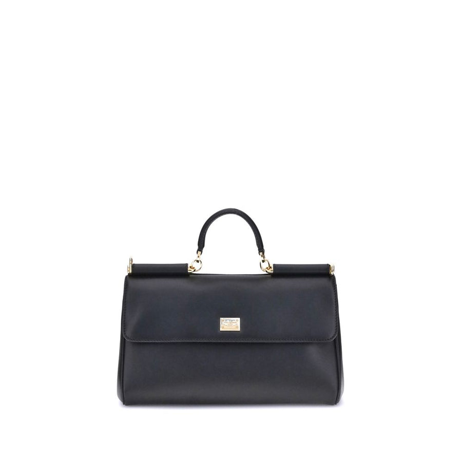 Dolce & Gabbana 100% Calf Leather Bos Taurus top handle bag in black