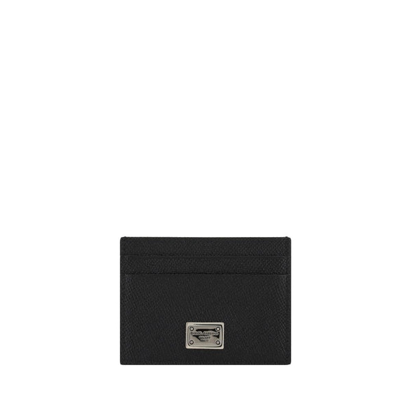 Dolce & Gabbana 100% Calf Leather Bos Taurus card case in black