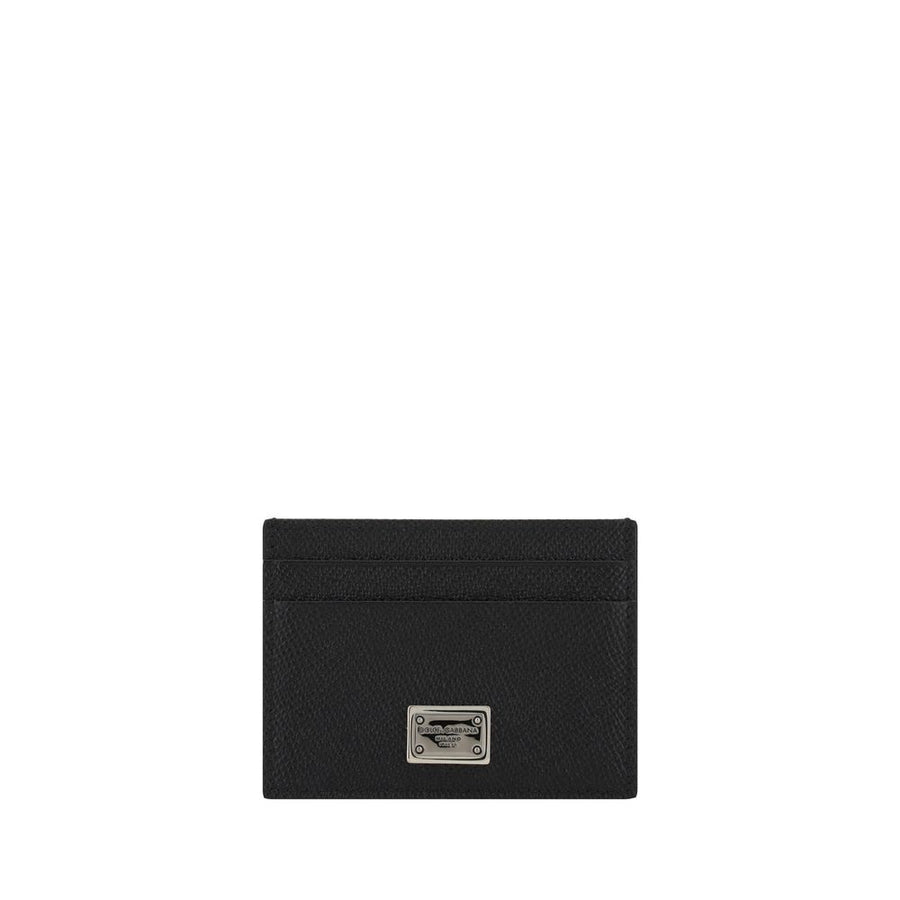 Dolce & Gabbana 100% Calf Leather Bos Taurus card case in black