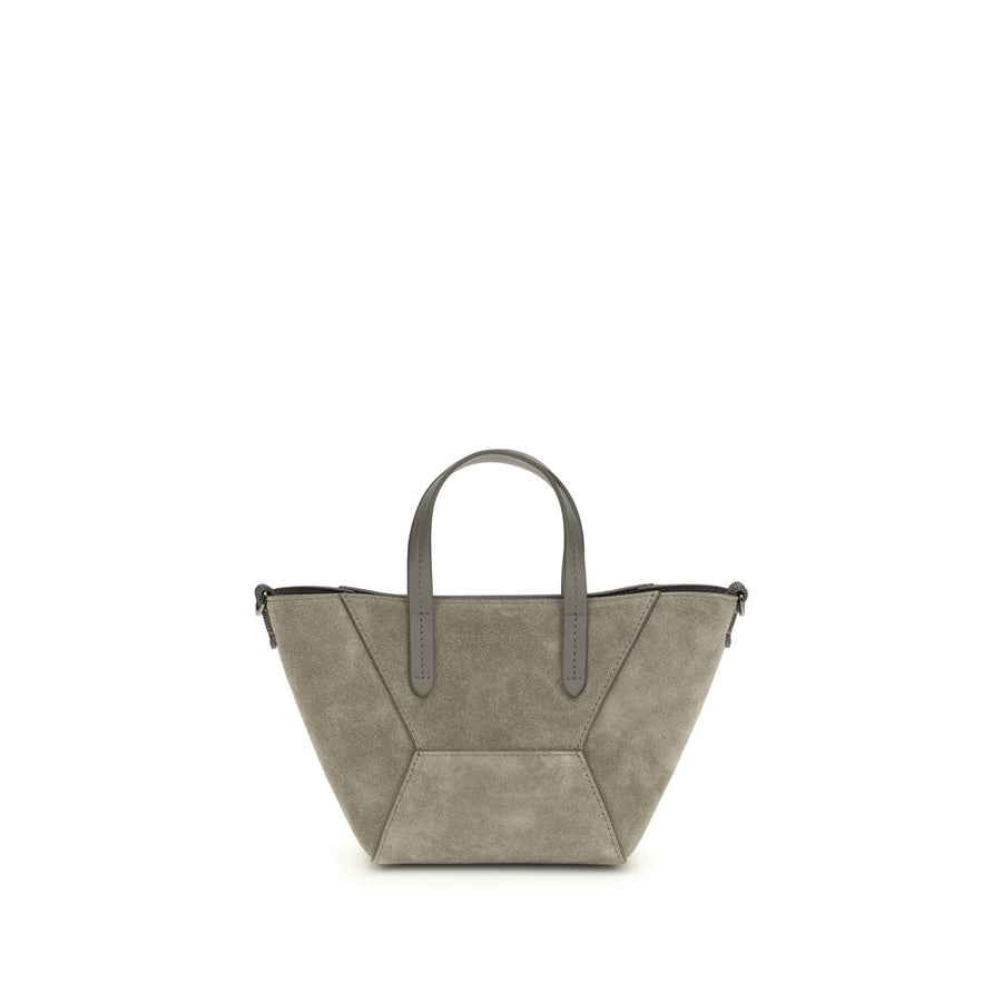 Brunello Cucinelli 100% Calf Leather Bos Taurus shoulder bag in brown