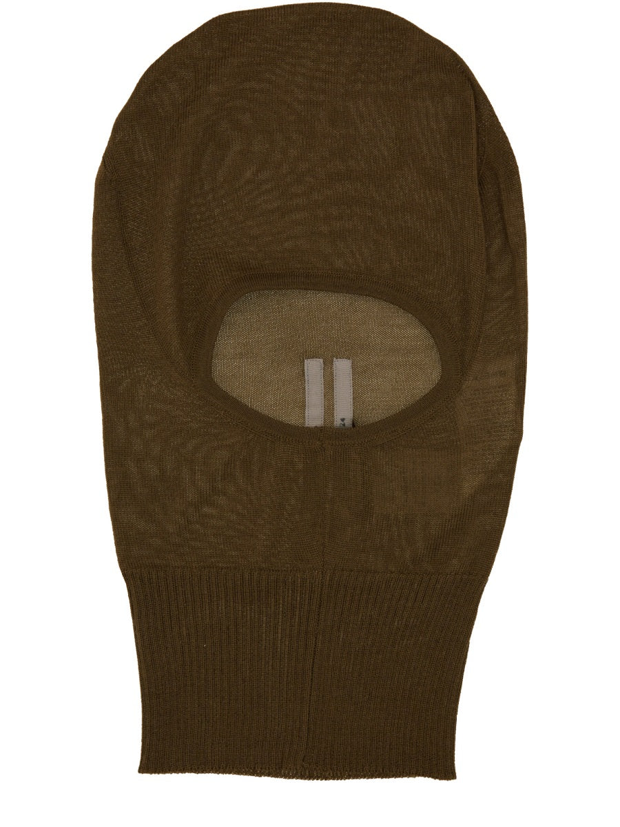 Knitted Balaclava Brown Cashmere Hat
