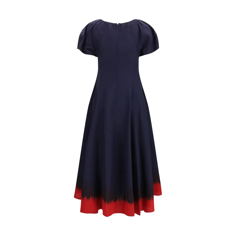 Tory Burch 64% Viscose dress in navy — view 2