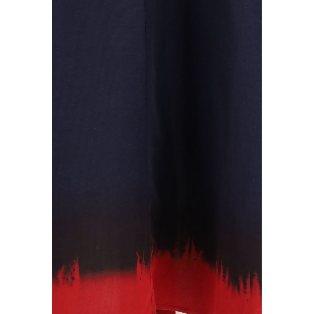 Tory Burch 64% Viscose dress in navy — view 3