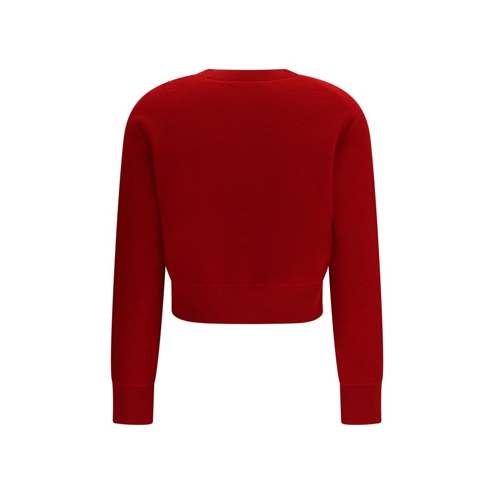 Tory Burch 87% Wool sweater in red — view 2
