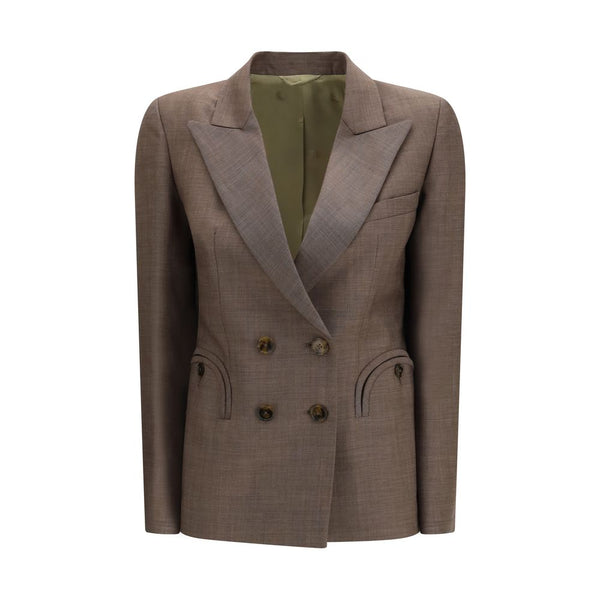 Blazé Milano 88% Fleece Wool blazer in brown