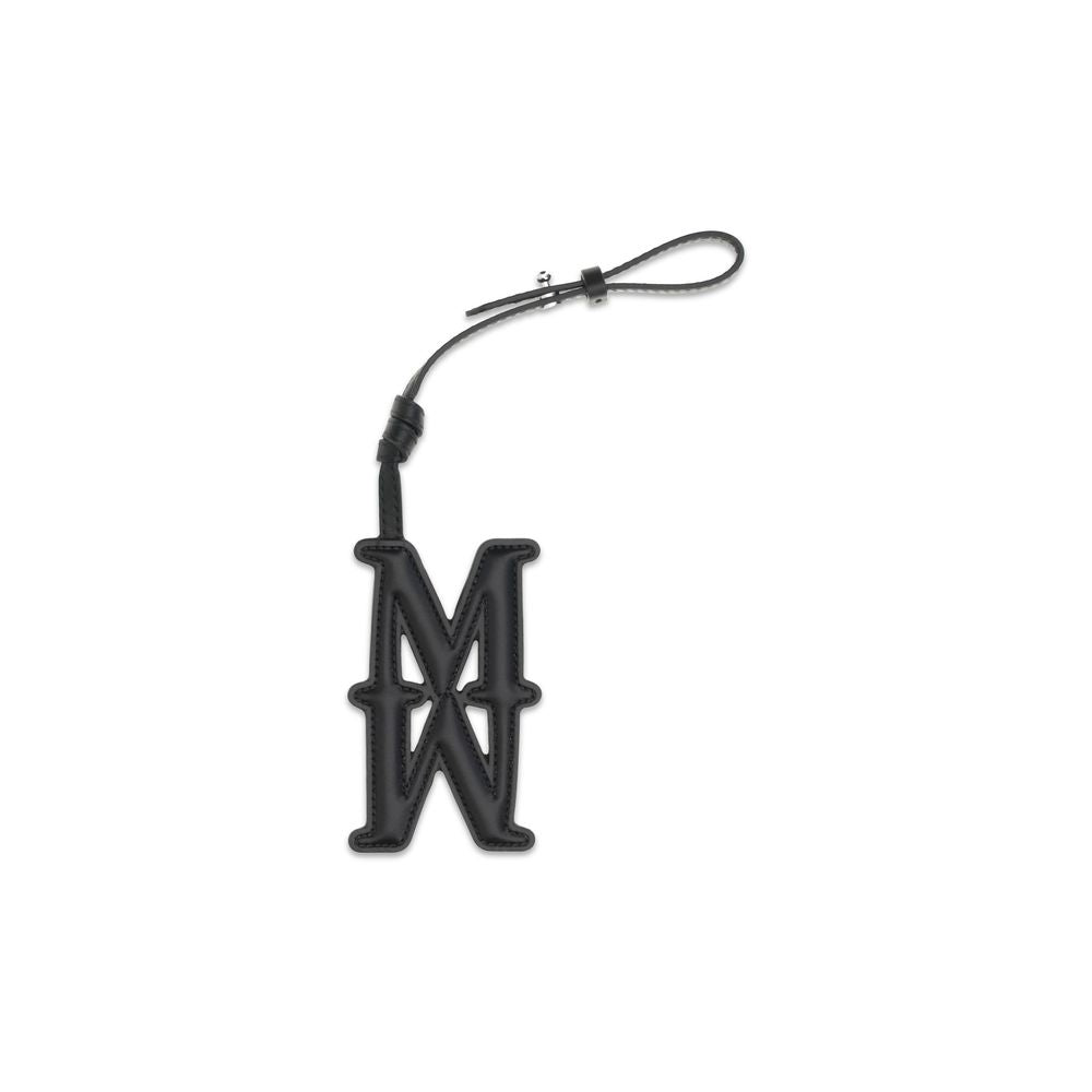 Max Mara 100% Calf Leather Bos Taurus key case in black