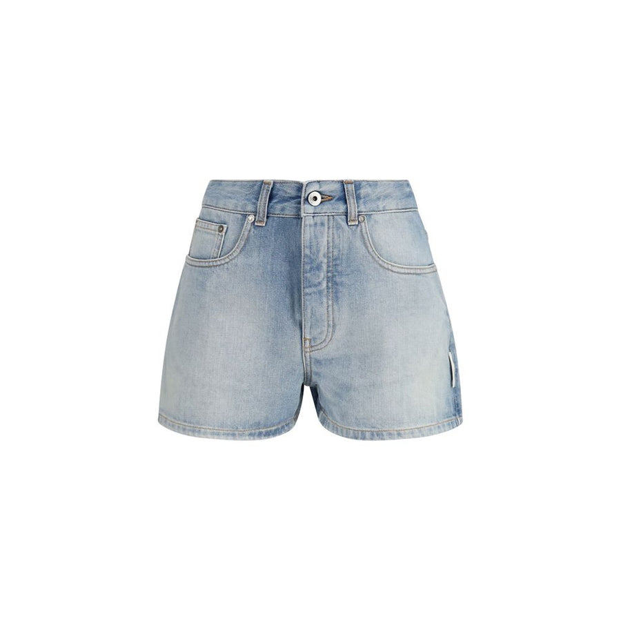 Off-White 100% Cotton bermuda shorts in blue