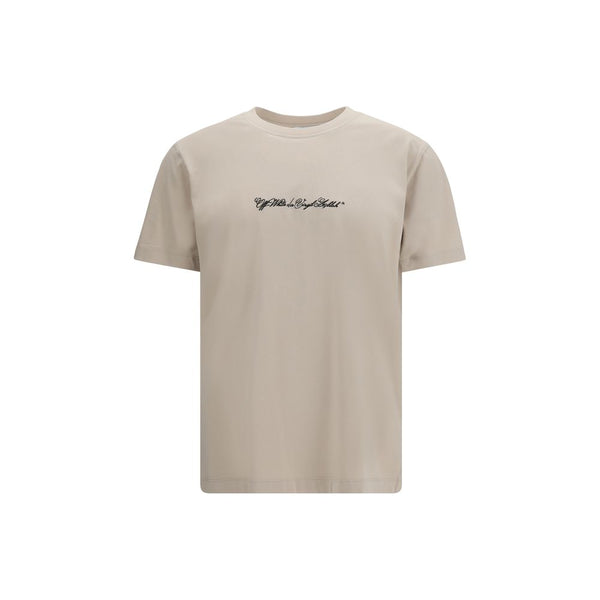Off-White 100% Cotton t-shirt in beige