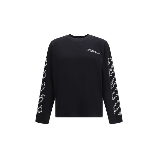 Off-White 100% Cotton long-sleeve t-shirt in black
