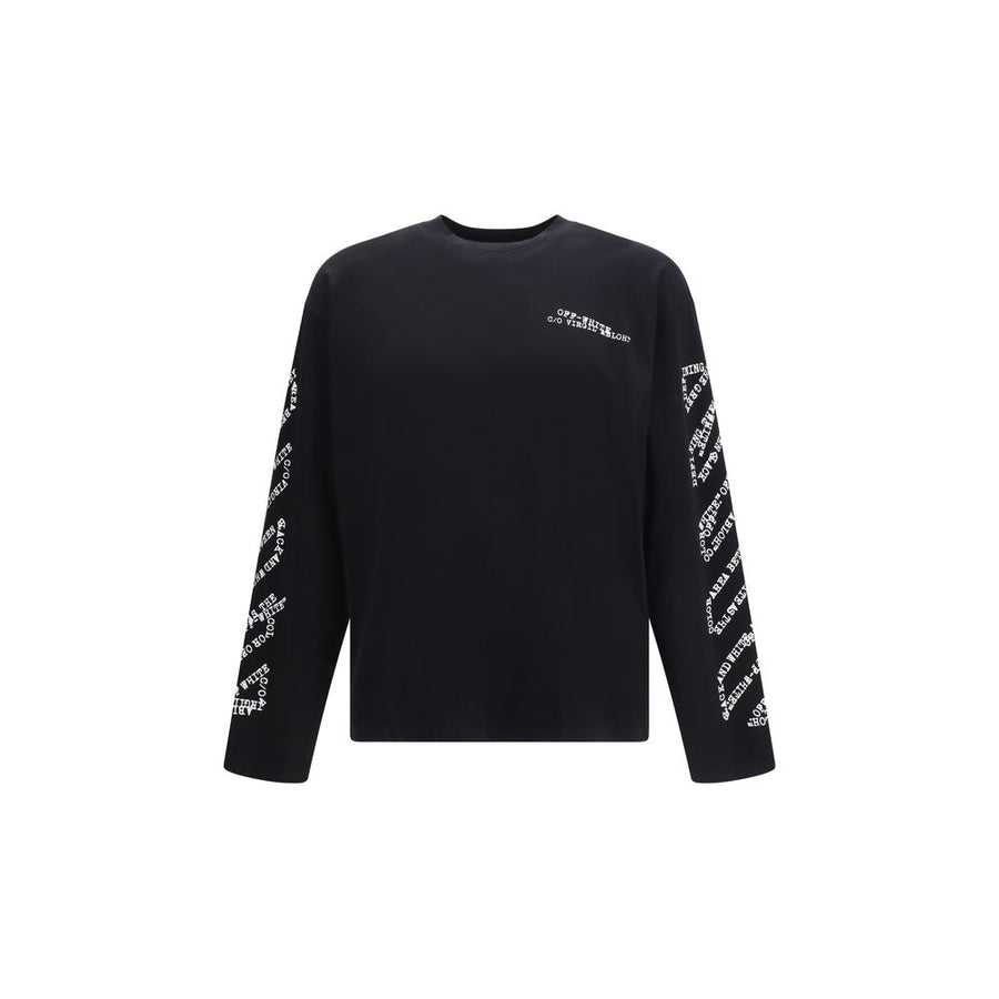 Off-White 100% Cotton long-sleeve t-shirt in black