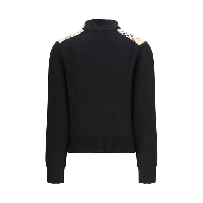 Burberry 95% Wool cardigan in black — view 2