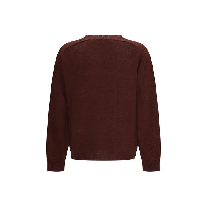 Our Legacy 75% Linen sweater in burgundy — view 2