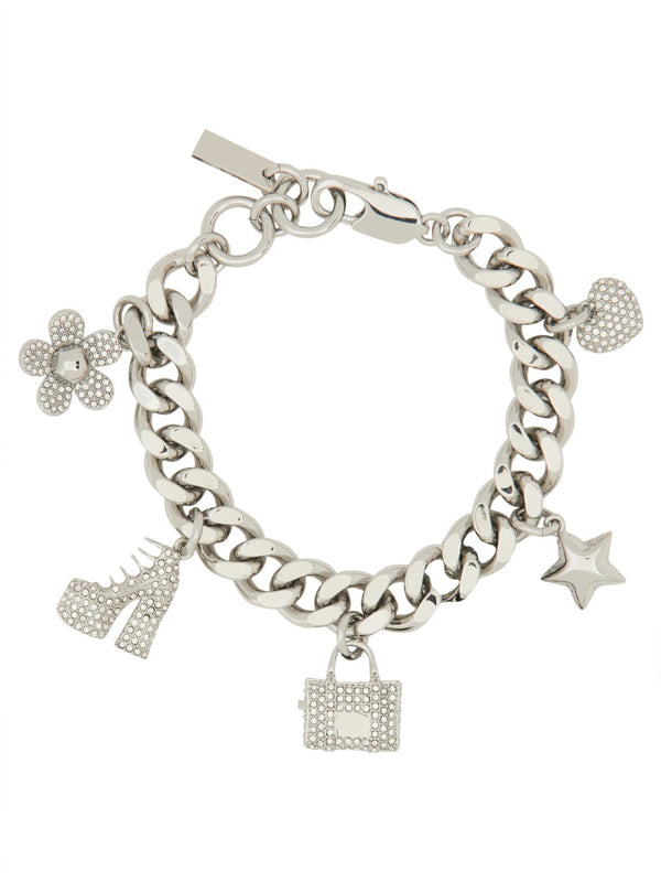 Charm Bracelet The Pave Mini Icon Silver Brass/glass Bracelets