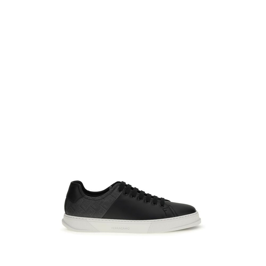 Ferragamo Upper: 100% Calf Leather Bos Taurus; Sole: 100% Rubber sneaker in black