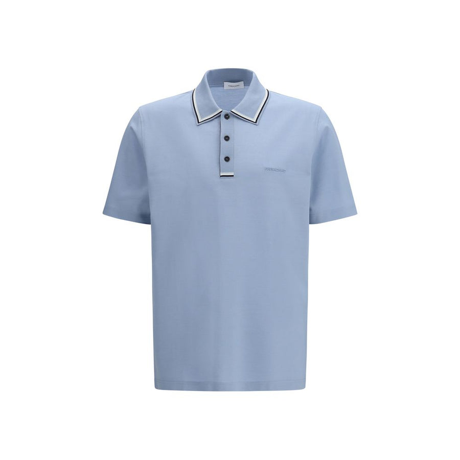 Ferragamo 100% Cotton polo shirt in blue